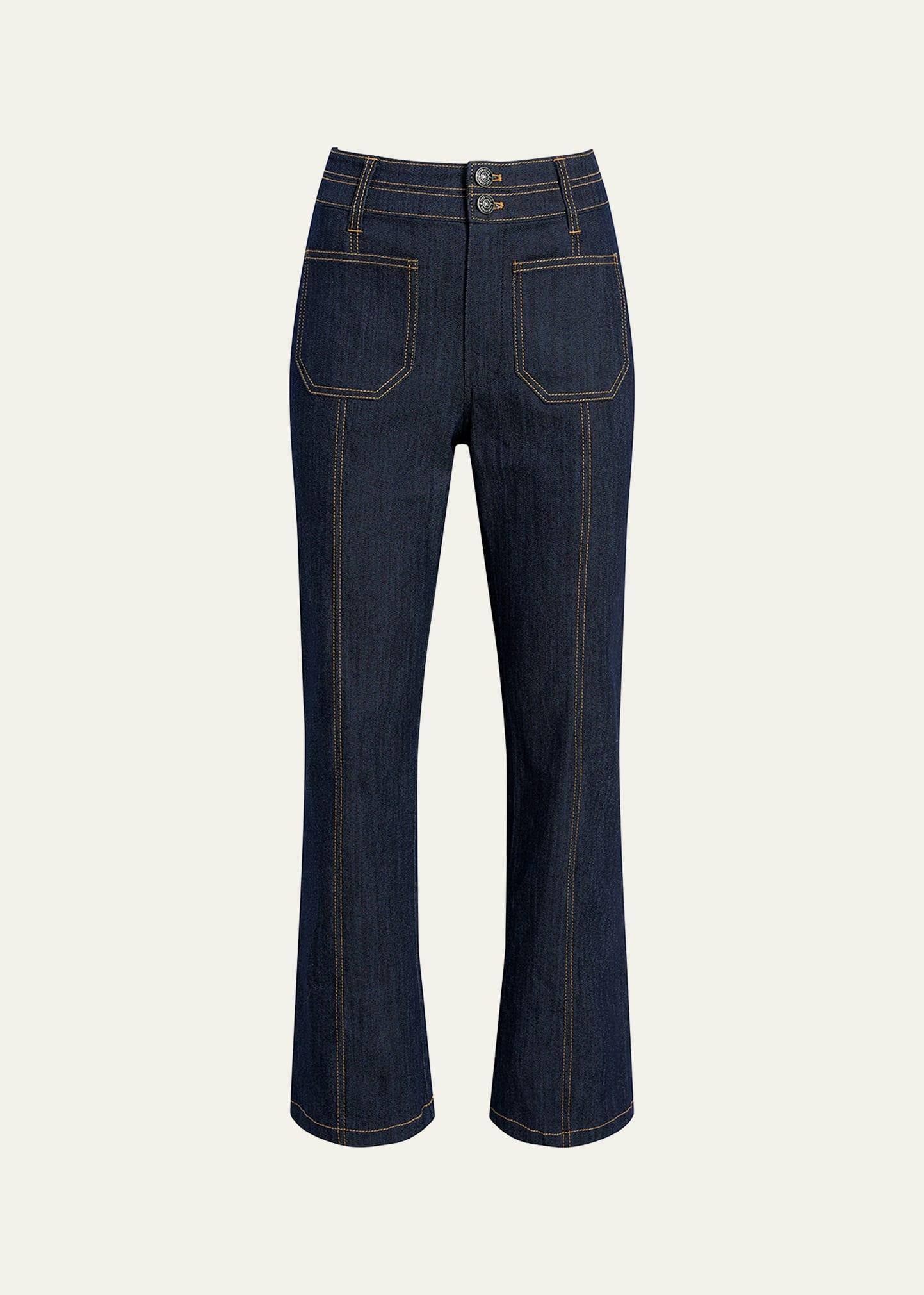 dorothea denim patch pocket pants