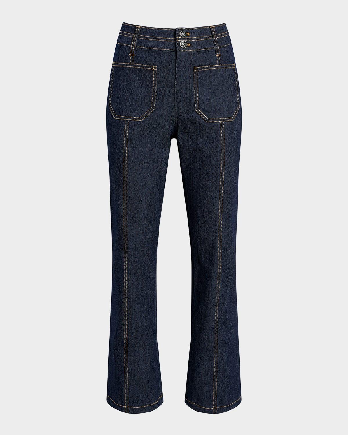 dorothea denim patch pocket pants
