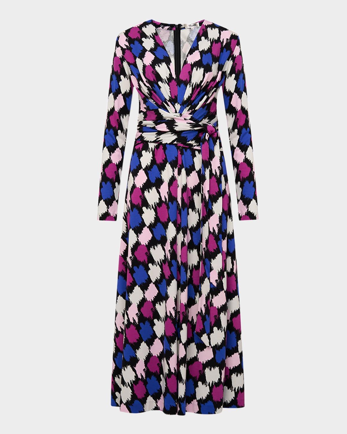 dorothee brushstroke-print midi dress