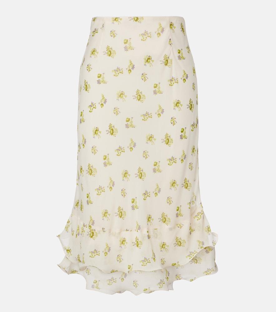 dorothee schumacher airy daydream floral midi skirt