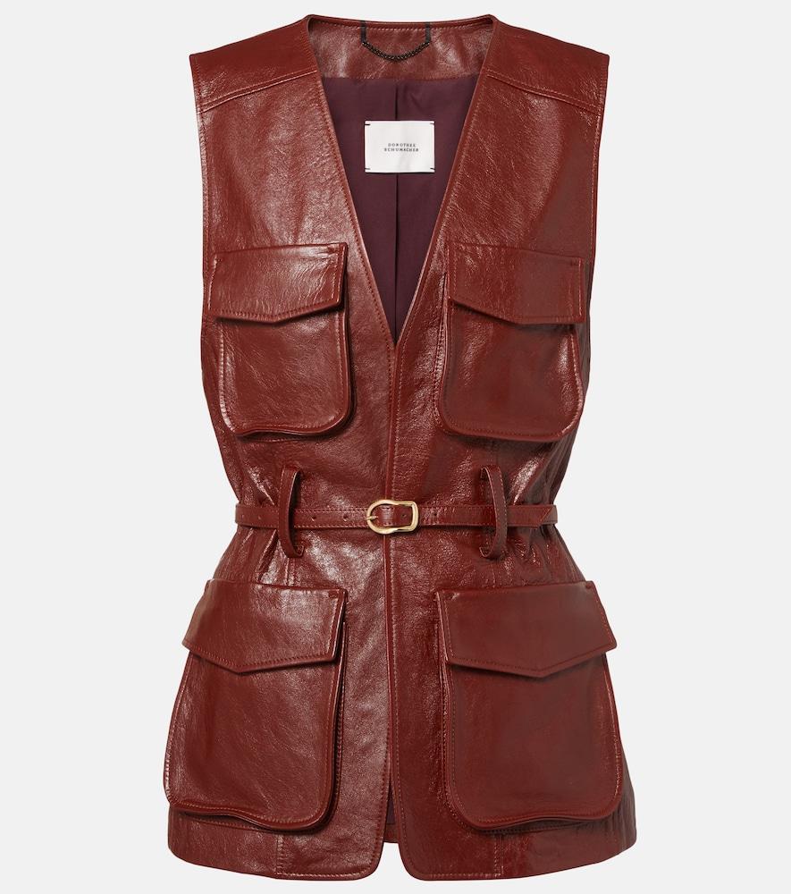dorothee schumacher broken shine leather vest