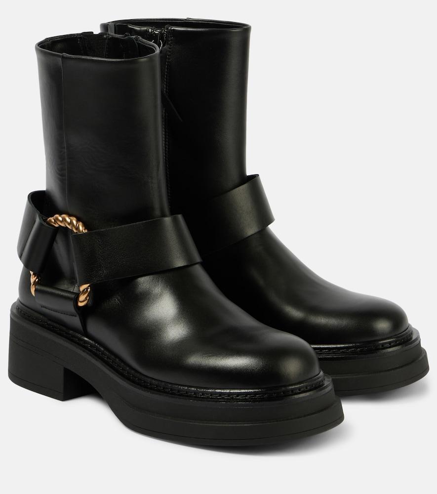 dorothee schumacher chic sophistication leather combat boots