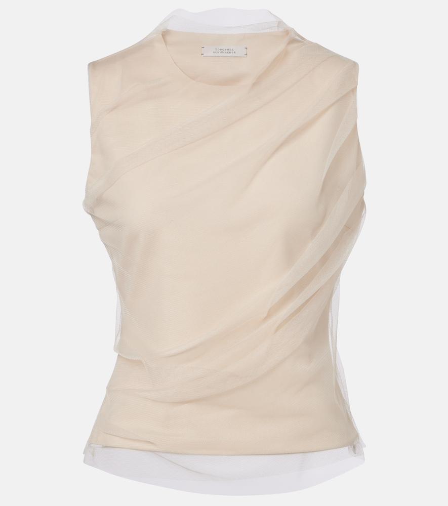 dorothee schumacher draped tulle top