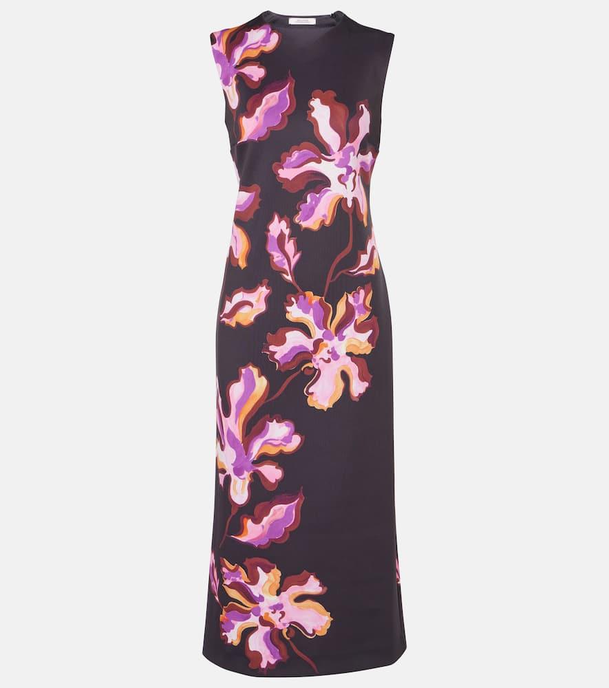 dorothee schumacher floral neoprene midi dress