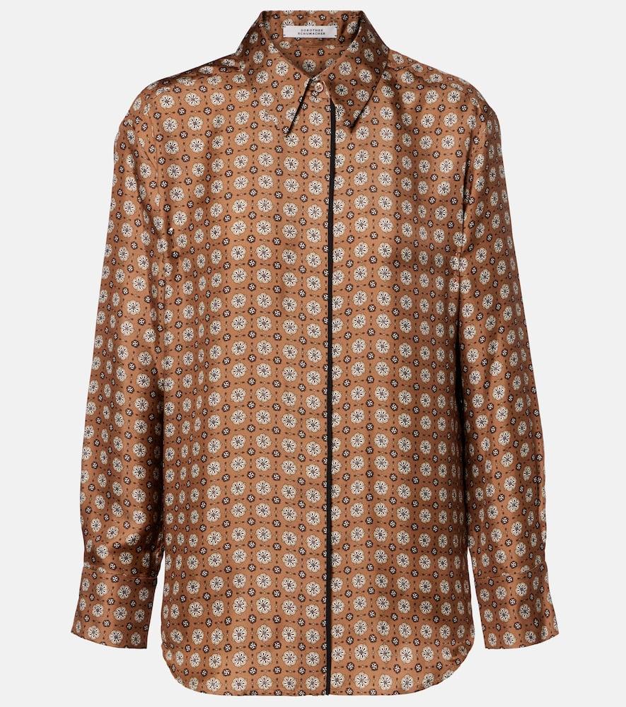 dorothee schumacher graphic dreams printed silk twill shirt