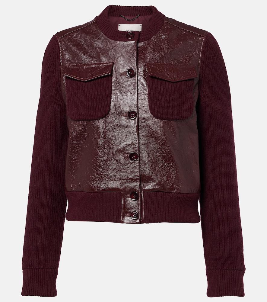 dorothee schumacher it's a match cropped leather jacket