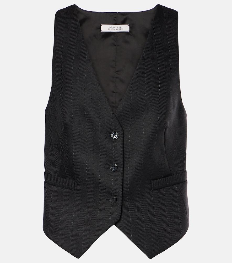 dorothee schumacher modern sophistication pinstripe wool vest
