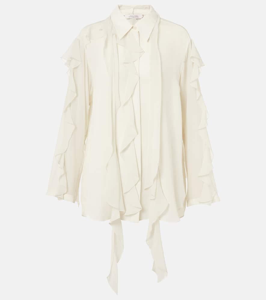 dorothee schumacher ruffled silk shirt