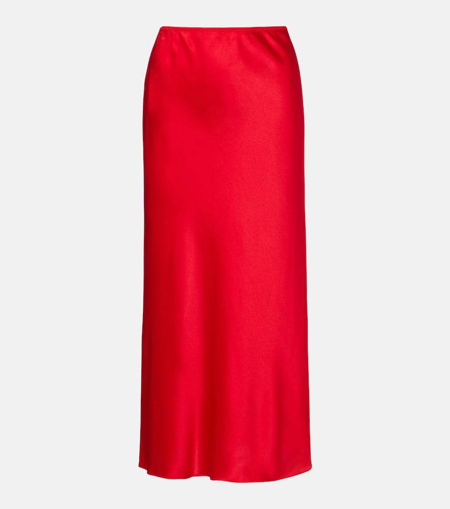 dorothee schumacher sense of shine satin midi skirt