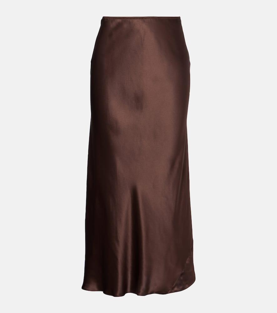 dorothee schumacher sense of shine silk satin slip skirt