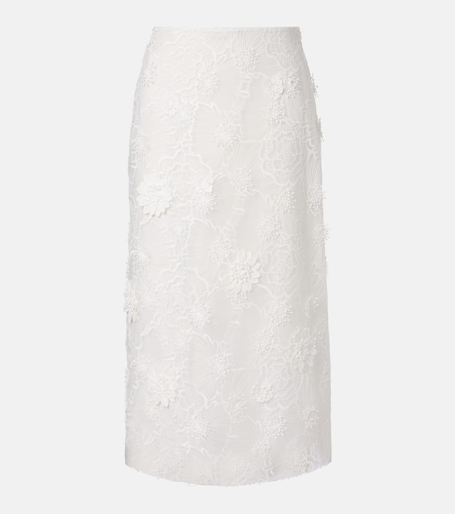 dorothee schumacher sheer meadow floral organza midi skirt