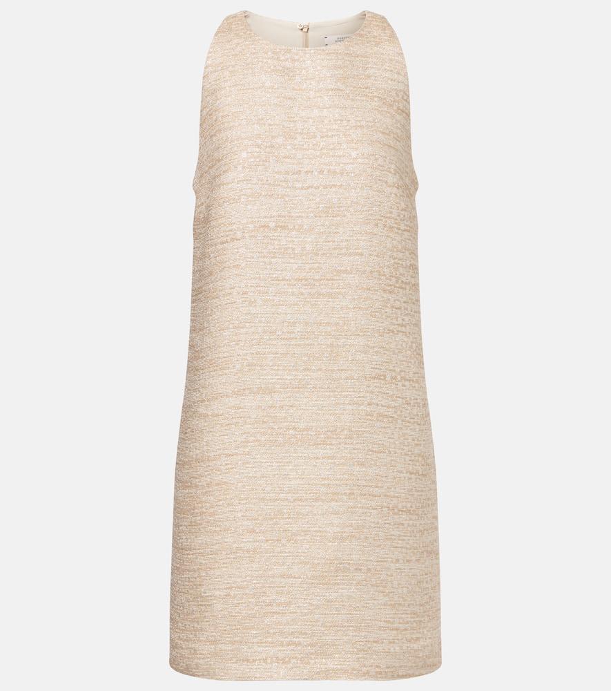 dorothee schumacher shiny coolness lamé tweed shift dress