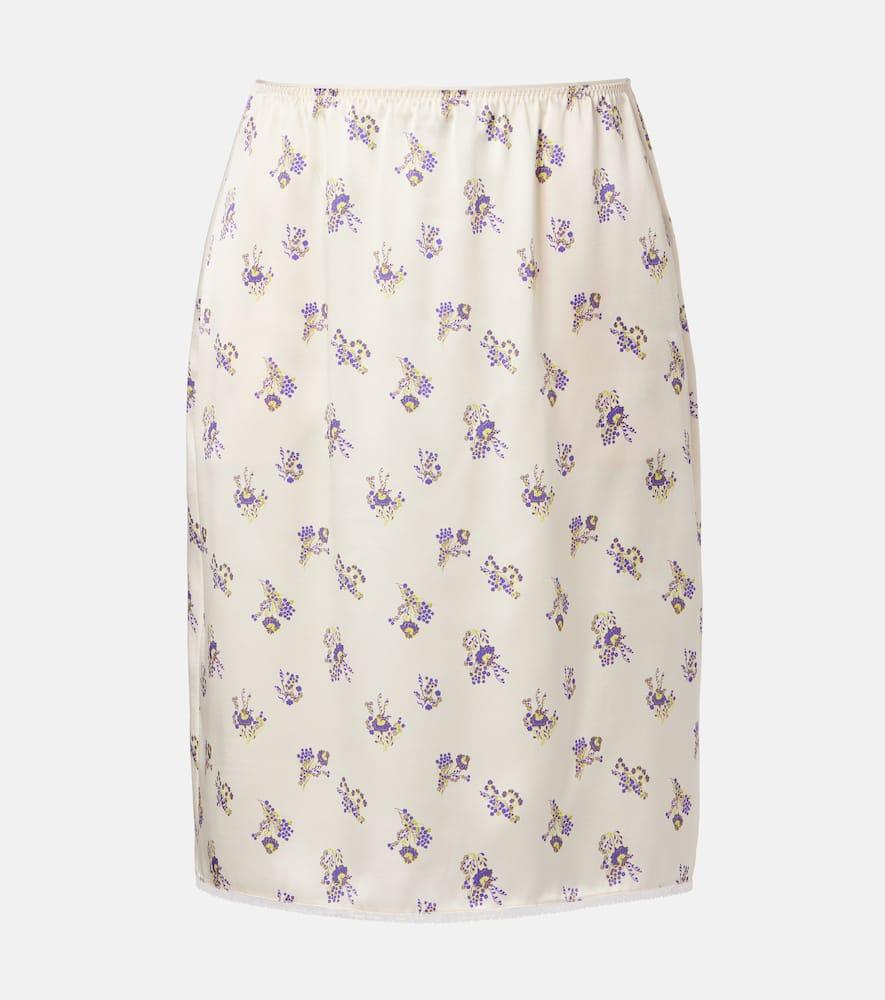 dorothee schumacher shiny daydream silk satin midi skirt