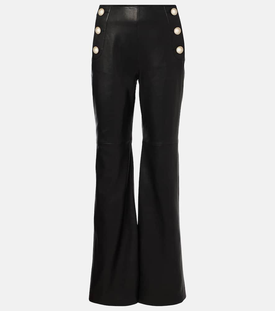 dorothee schumacher sleek statement leather flared pants