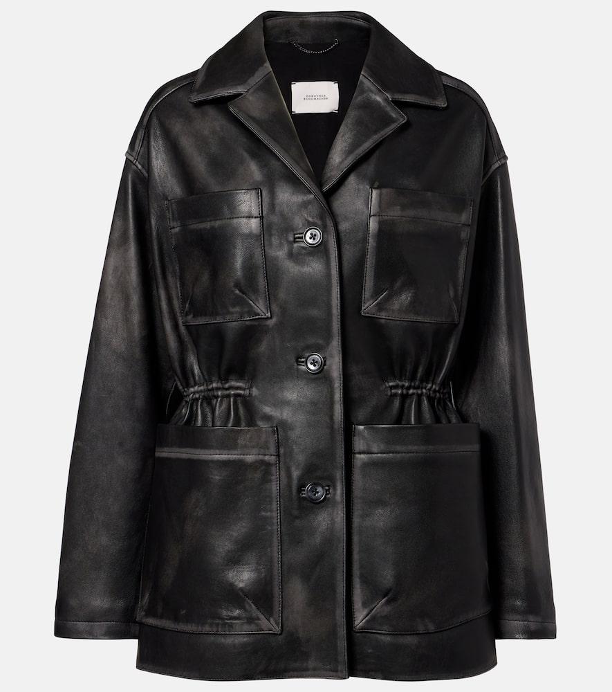 dorothee schumacher sleek statement leather jacket