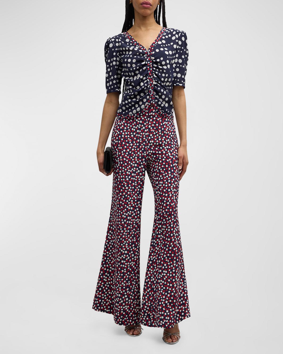 dot dotism monaco short-sleeve button-front top