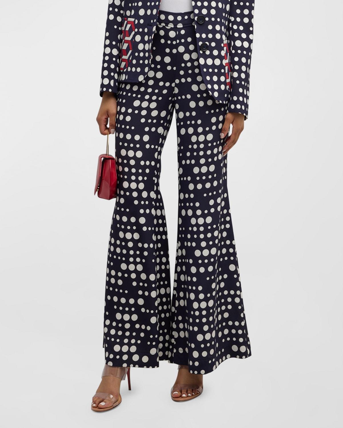 dot dotism trumpet flare pants