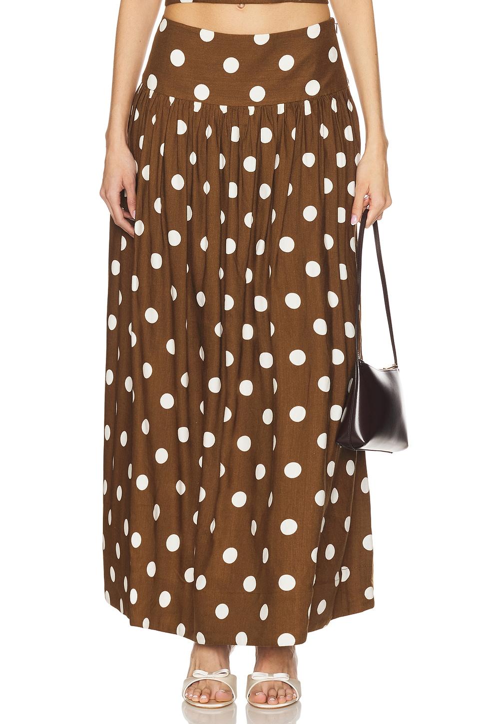 dot maxi skirt