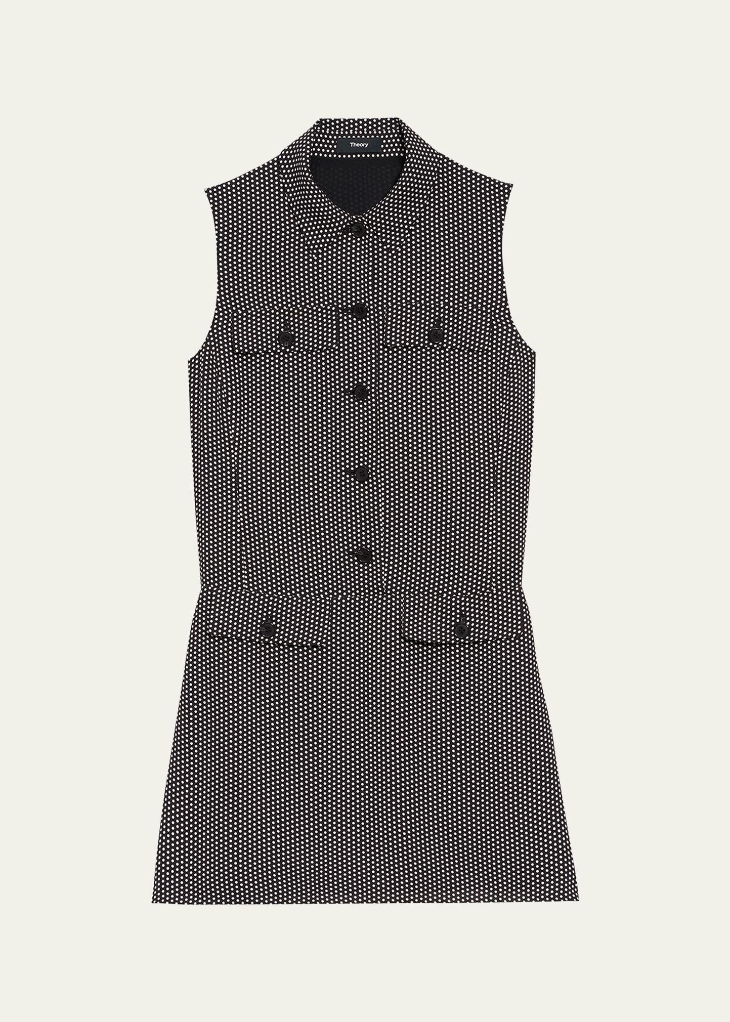 dot military mini dress
