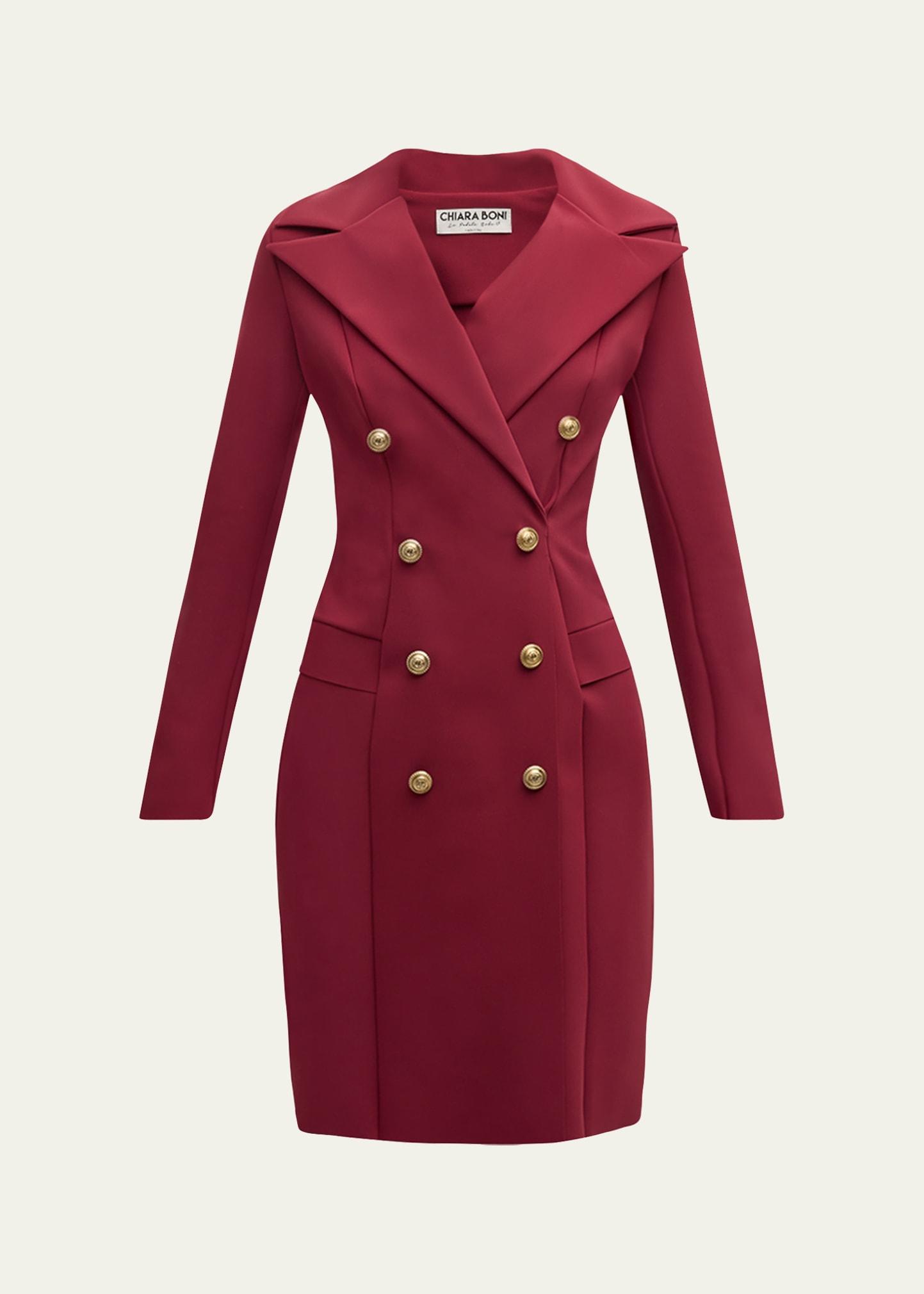 double-breasted blazer dress