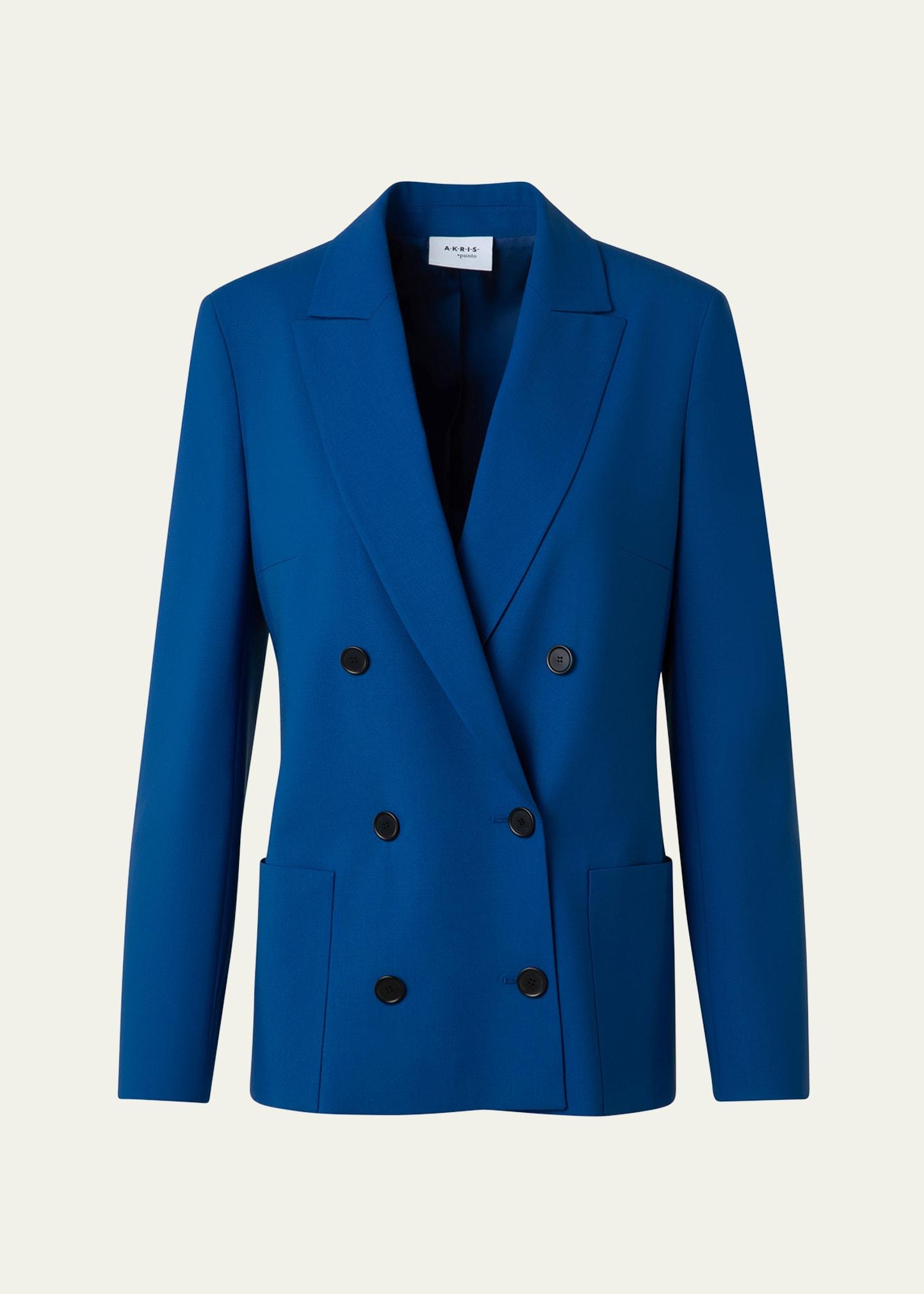 double-breasted cool wool jacket