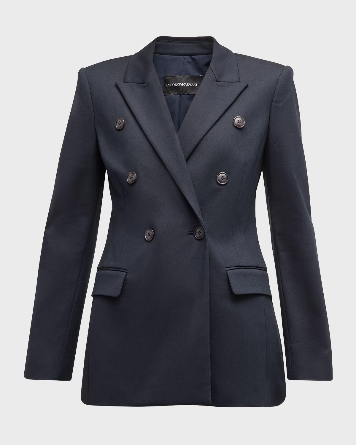 double-breasted couture cotton blazer