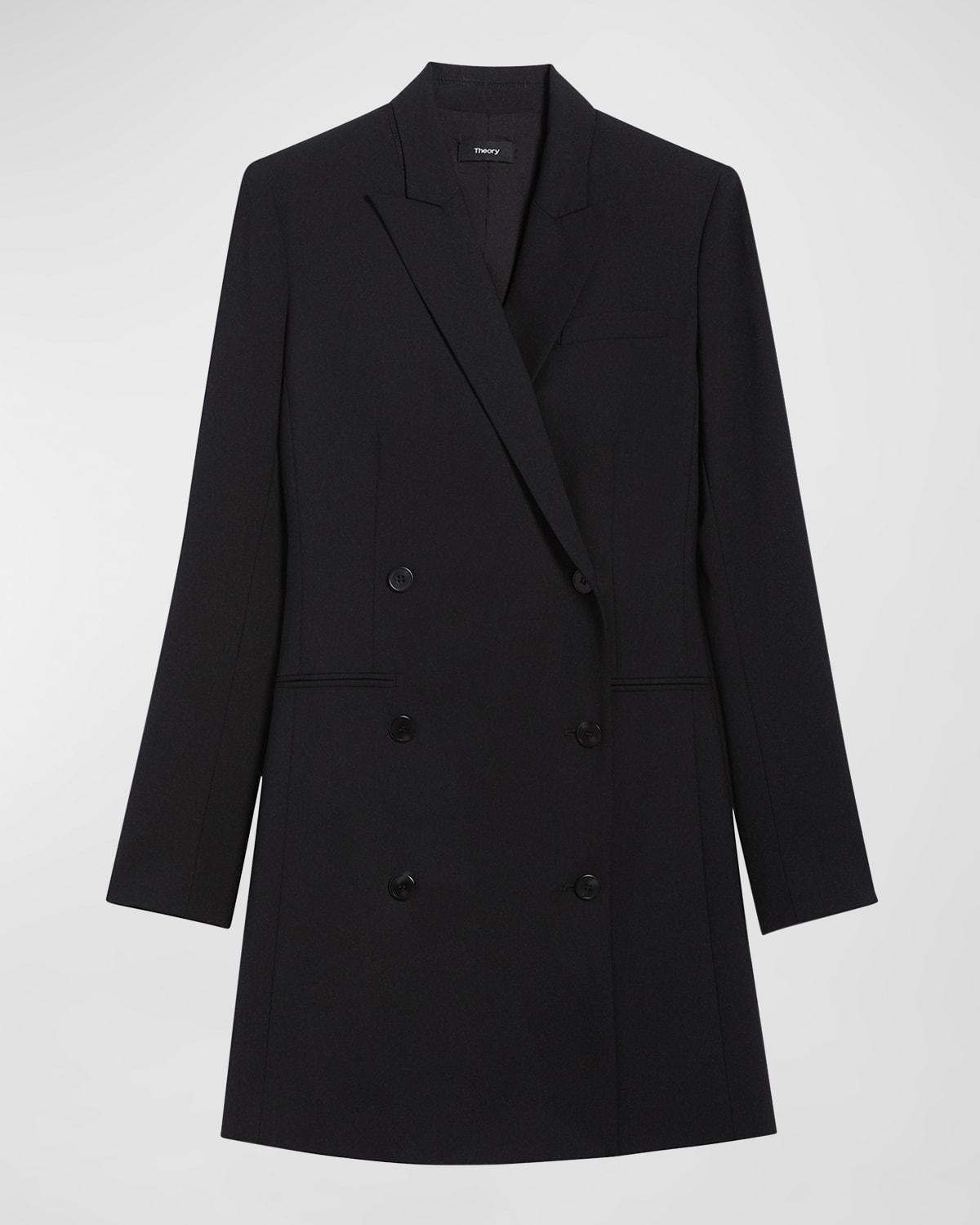double-breasted mini blazer dress