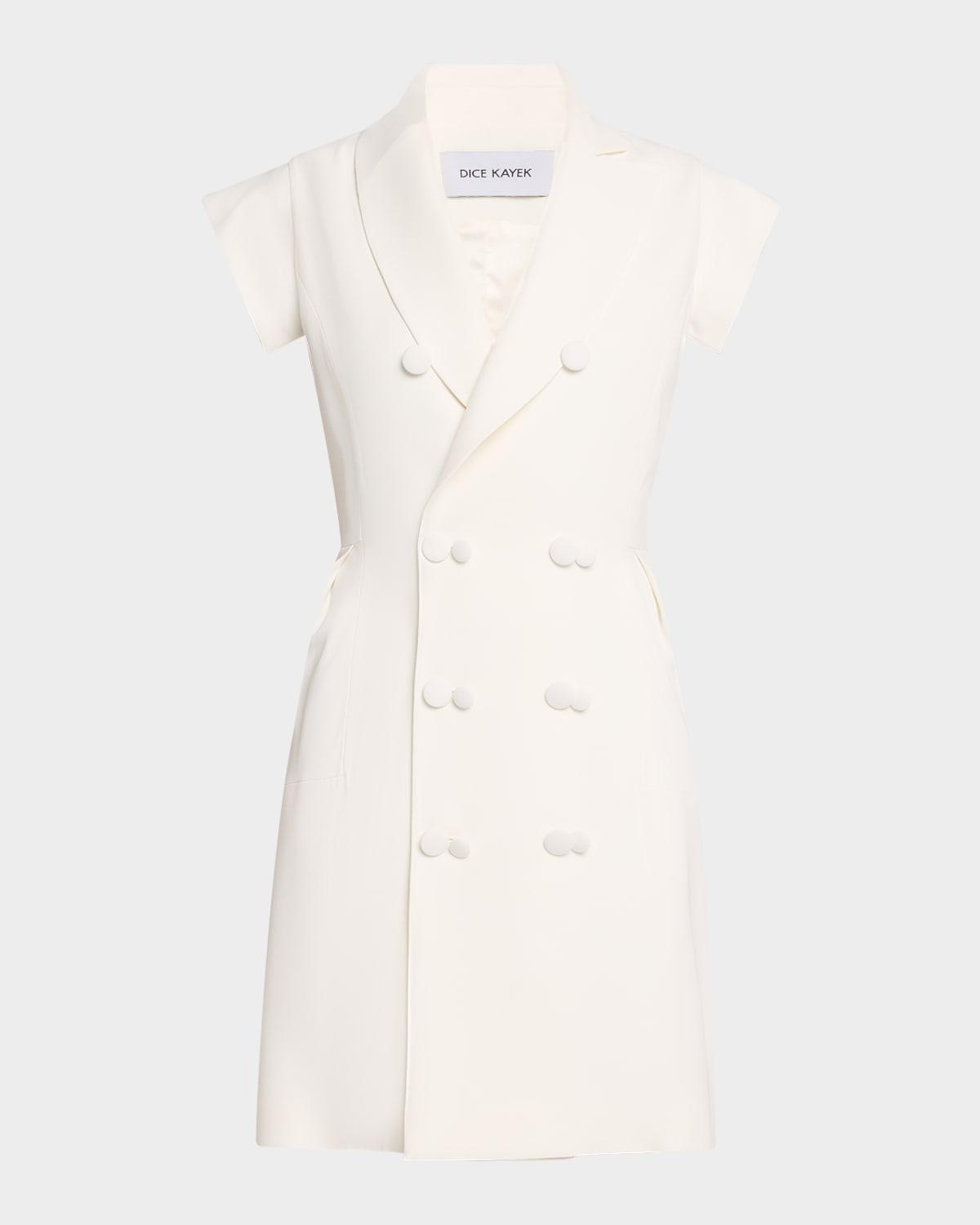 double-breasted tuxedo dress