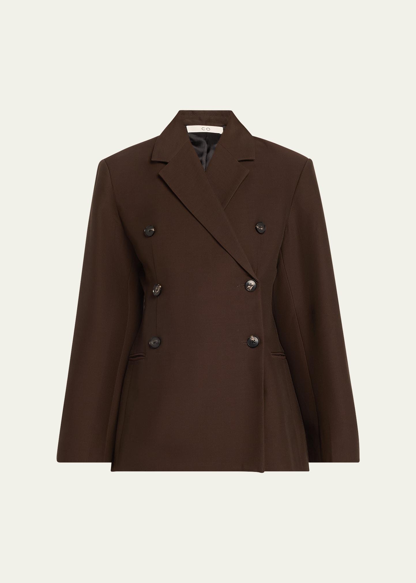 double-breasted wool blazer