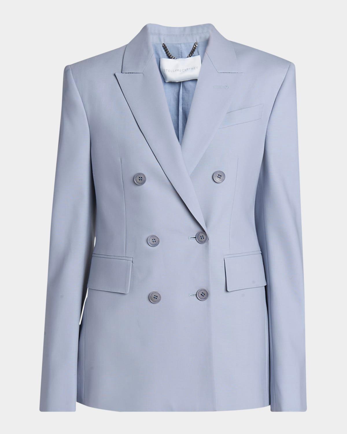 double-breasted wool blazer