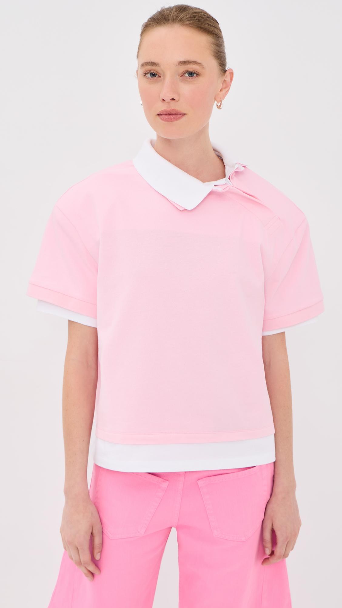double collar rugby top