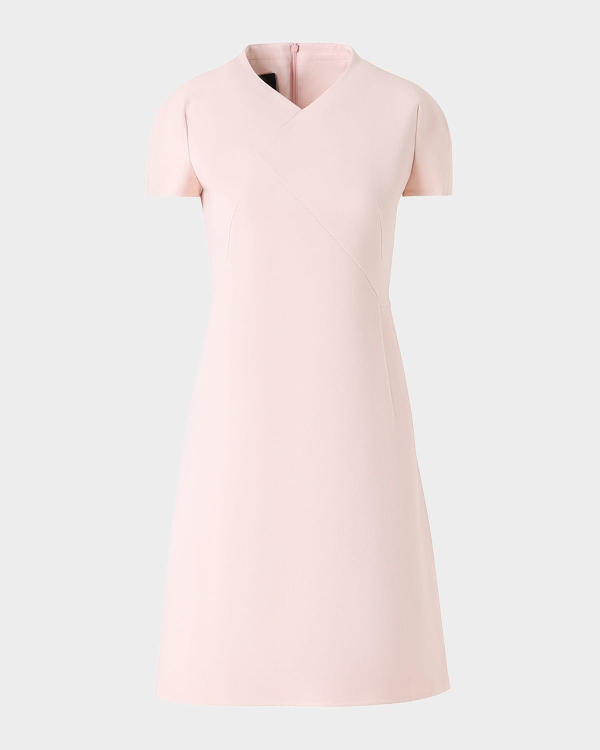 double-face cotton-silk a-line dress