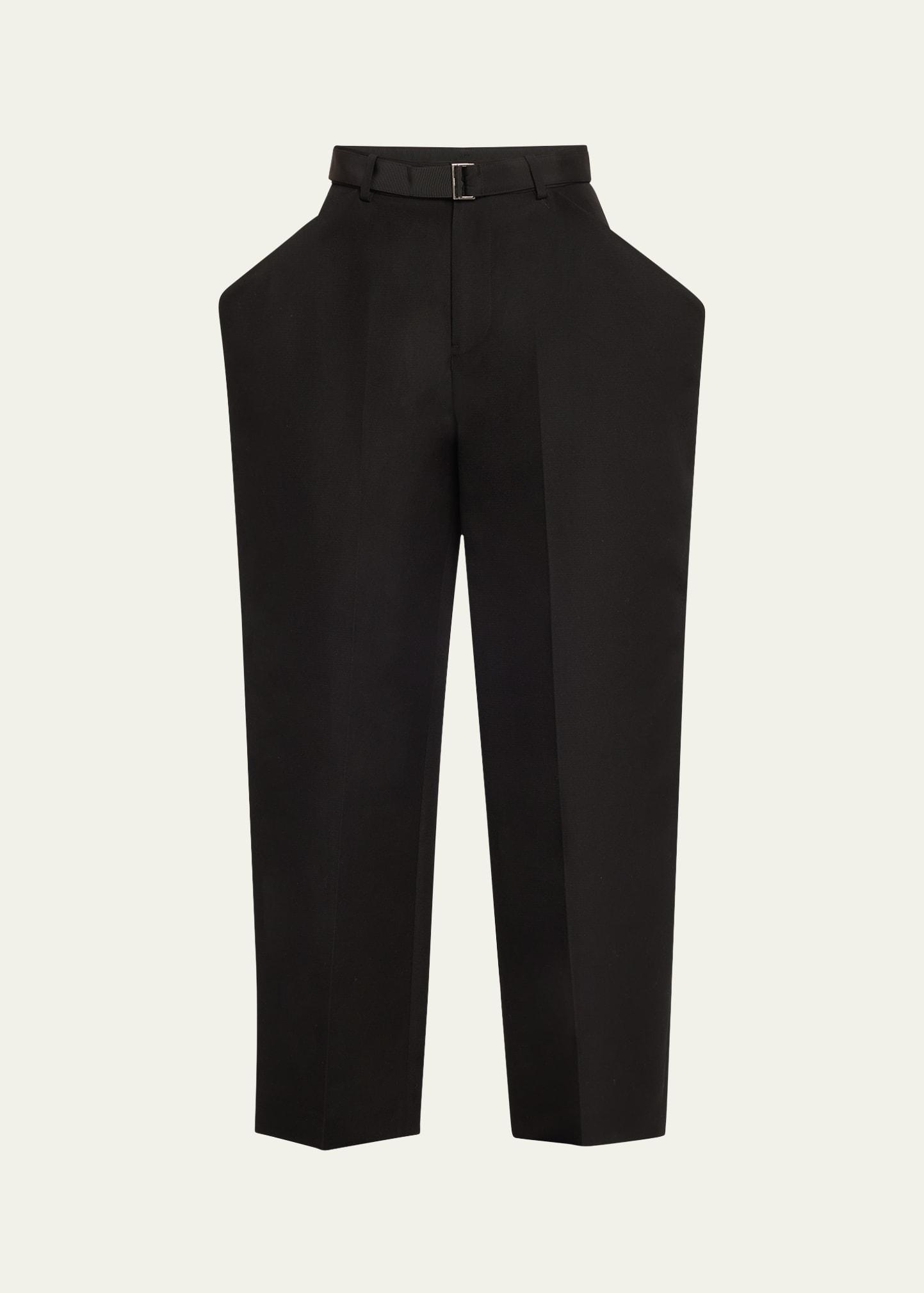 double face silk cotton pants