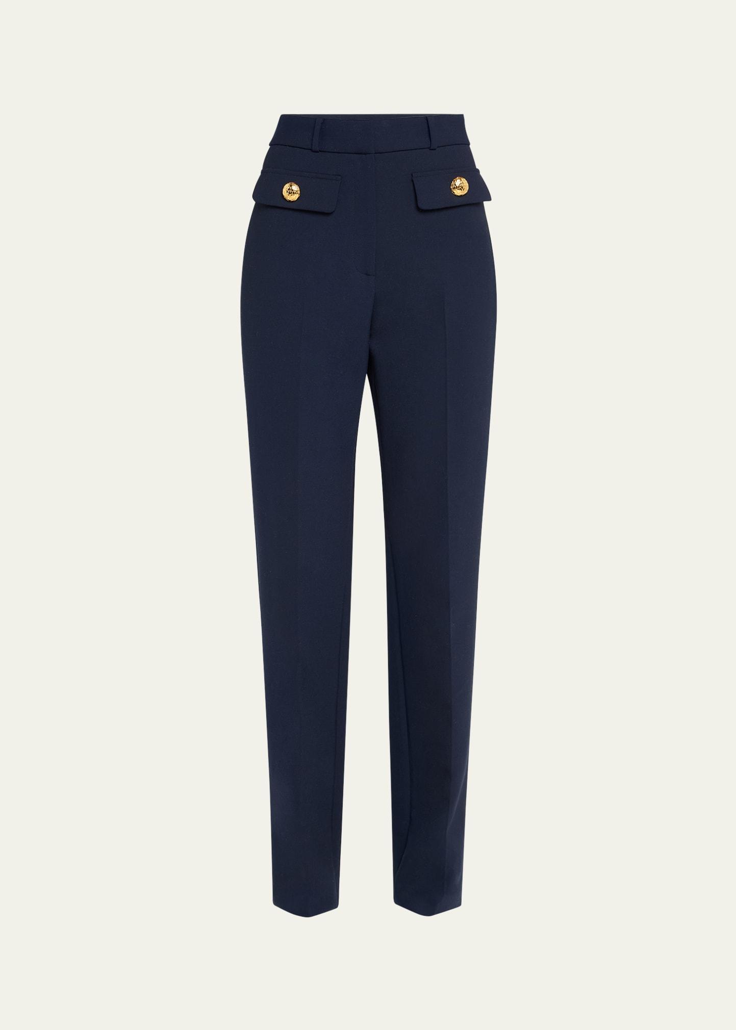 double-face stretch wool pants