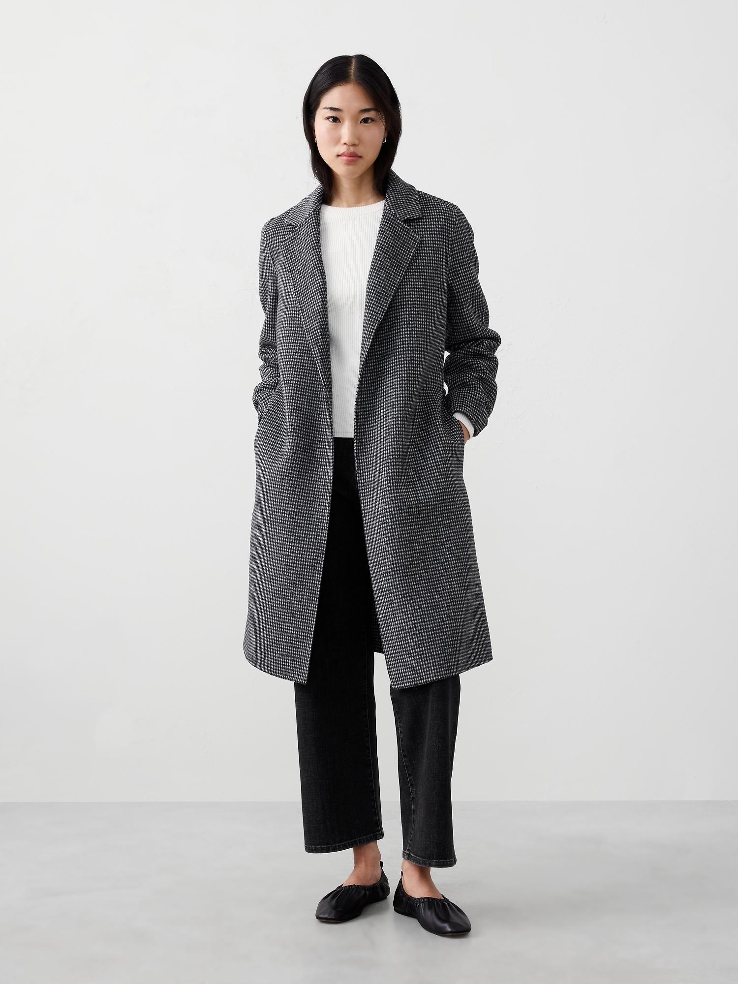 double face tie-waist coat