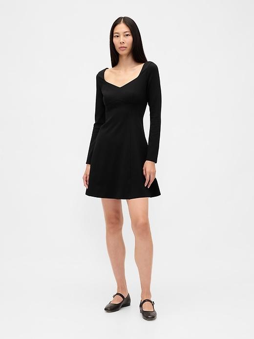 double knit sweetheart corset mini dress