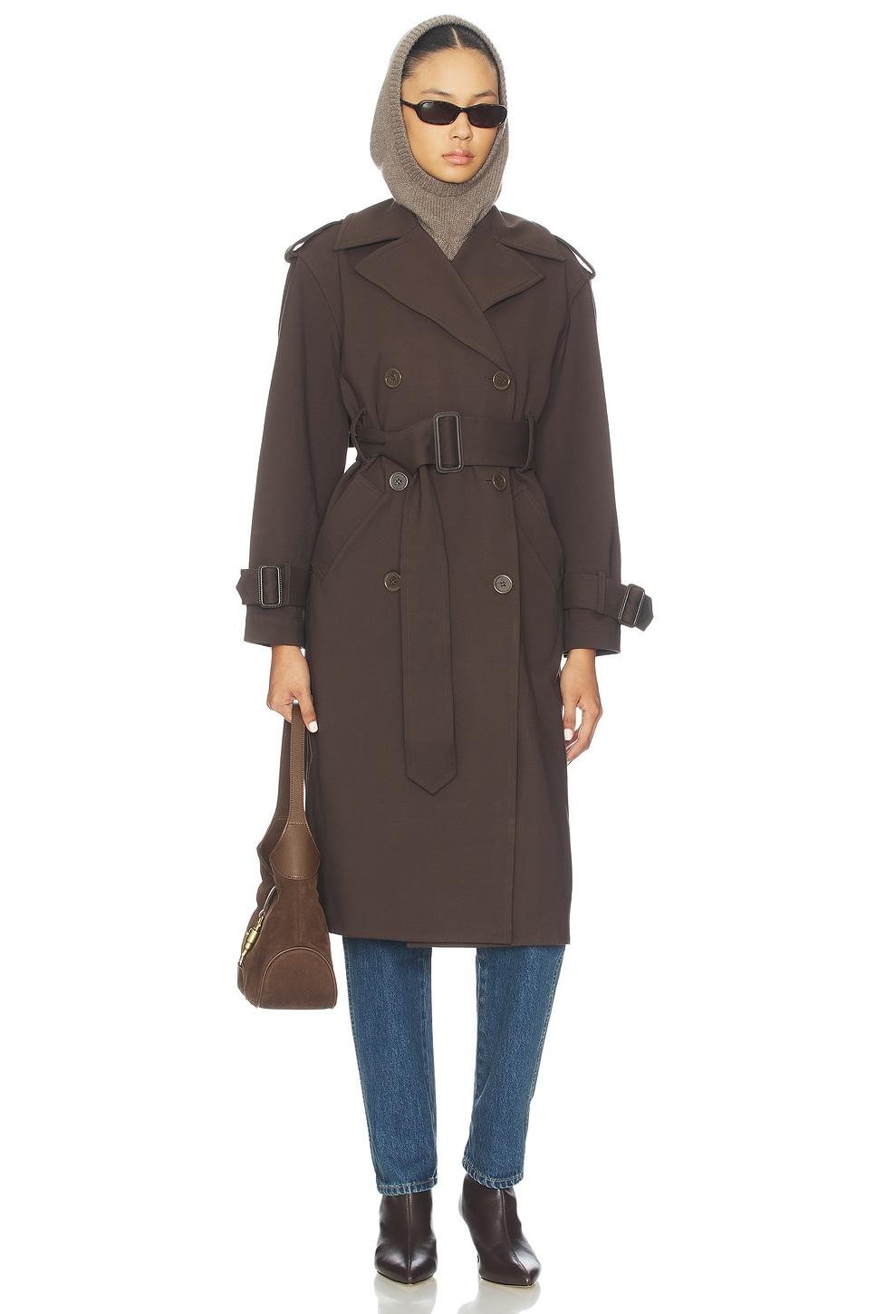 double knit trench coat