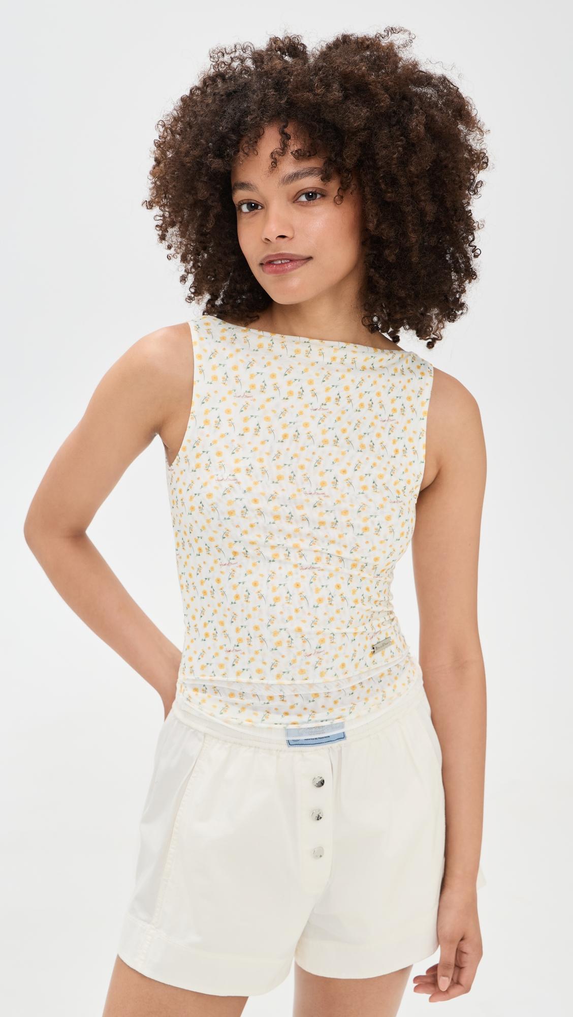 double layer buttercup mesh vest