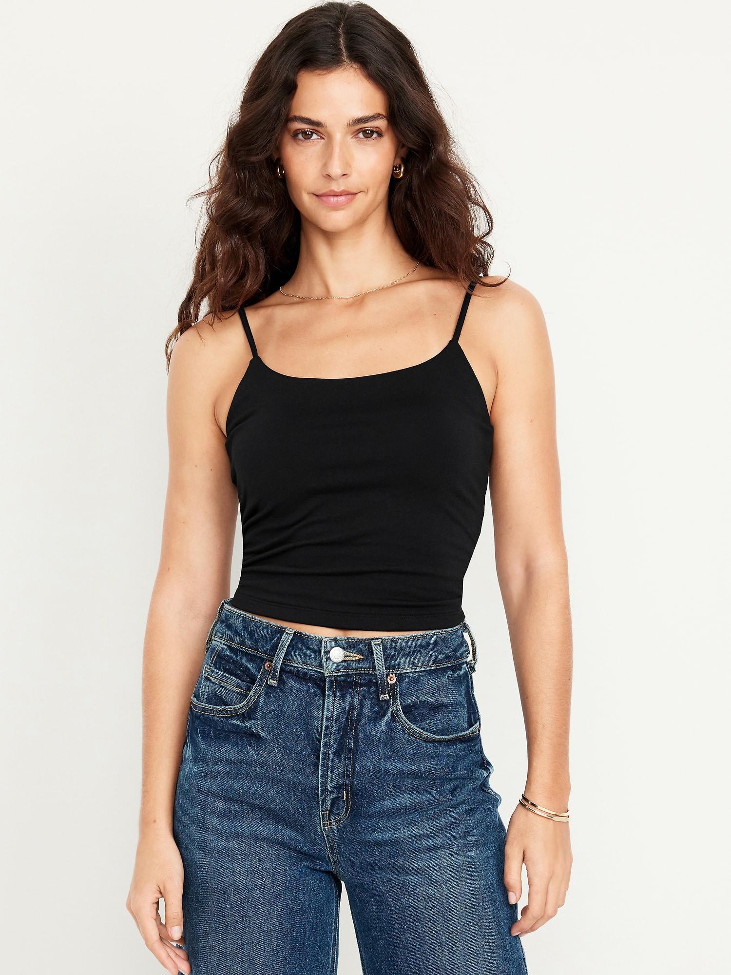 double-layer cropped cami top