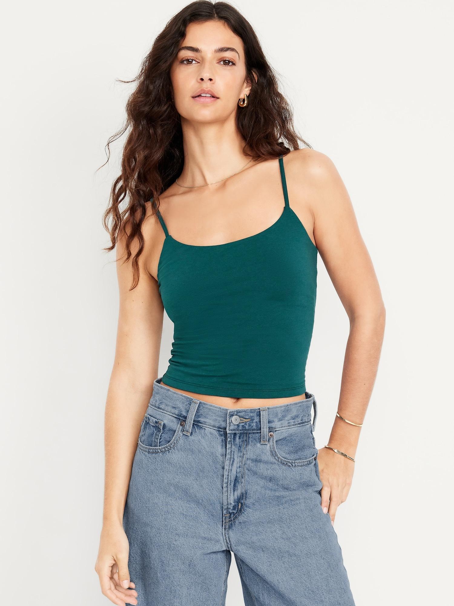 double-layer cropped cami top