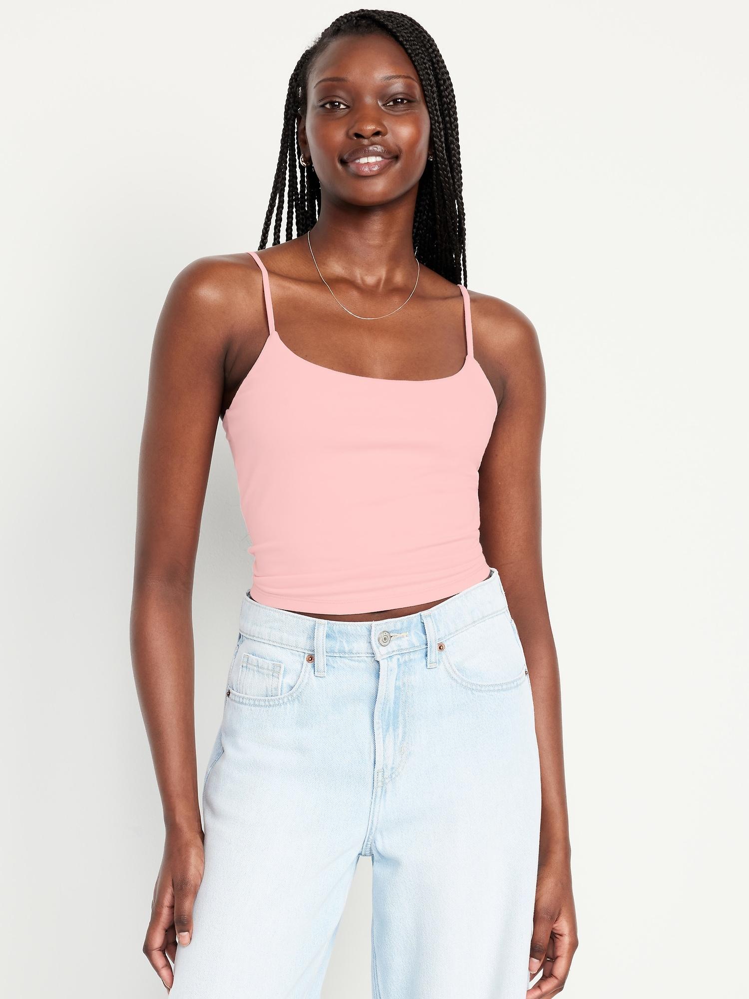 double-layer cropped cami top