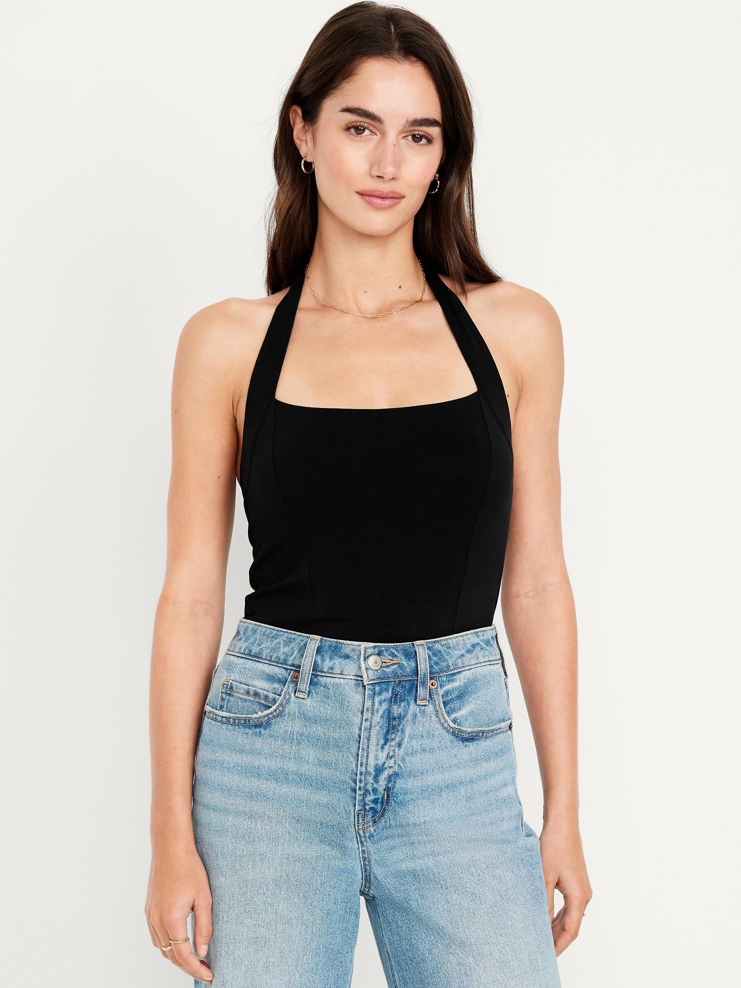 double-layer halter top
