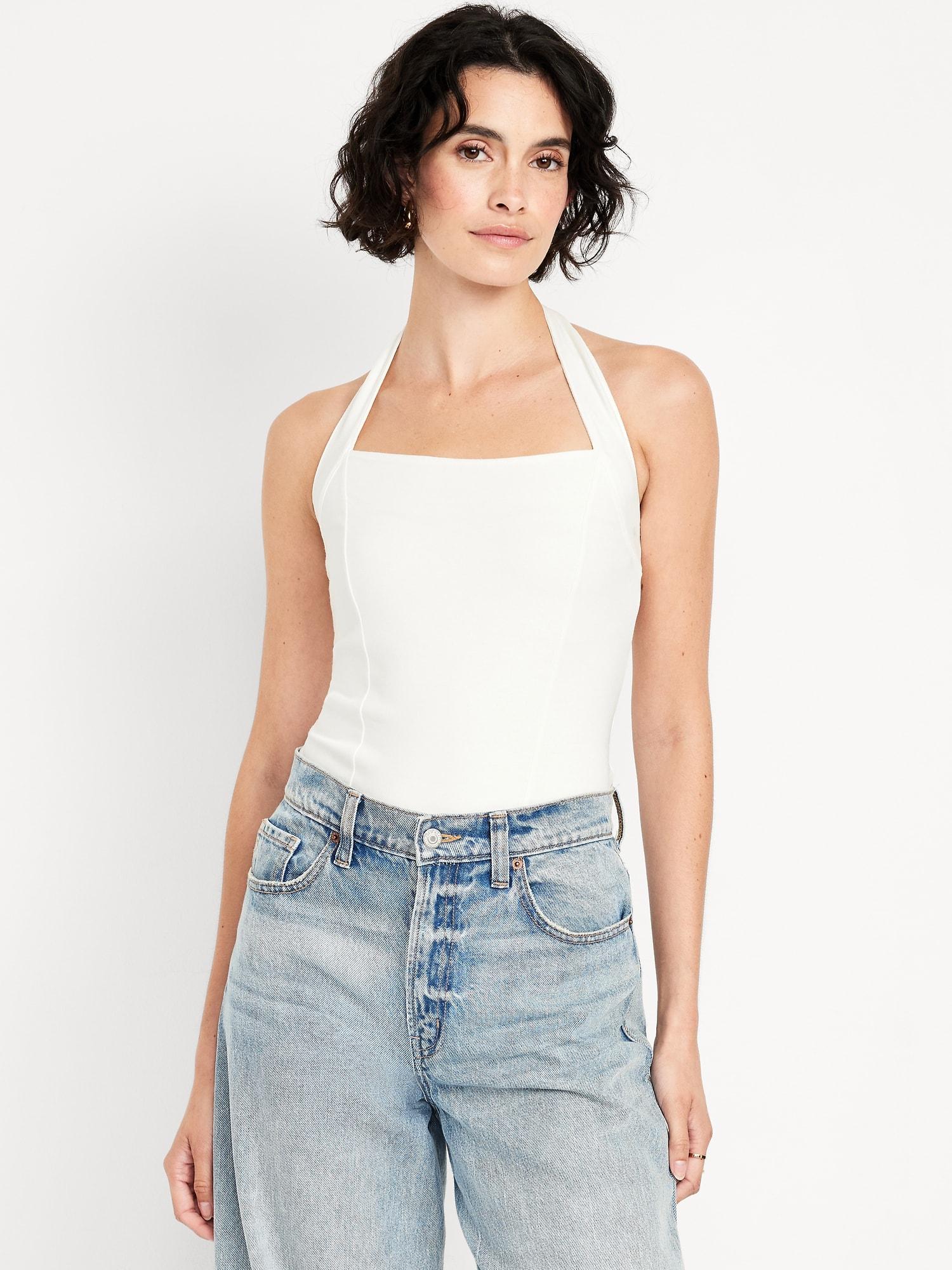 double-layer halter top
