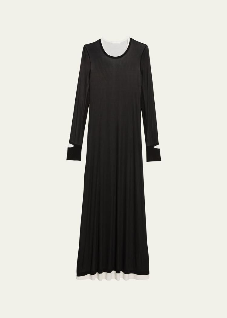 double-layer maxi dress