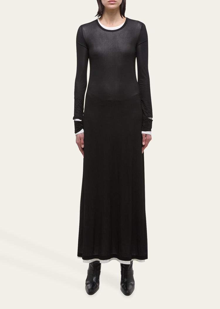 double-layer maxi dress