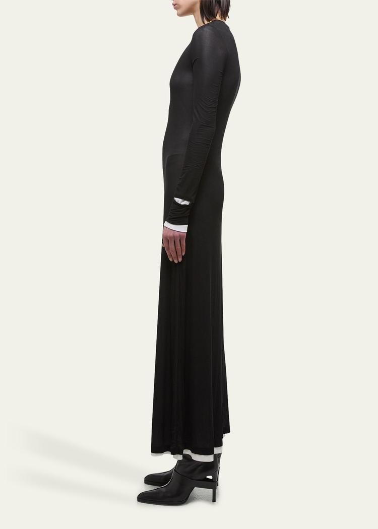 double-layer maxi dress