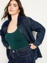 double-layer scoop-neck bodysuit