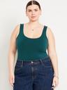 double-layer scoop-neck bodysuit