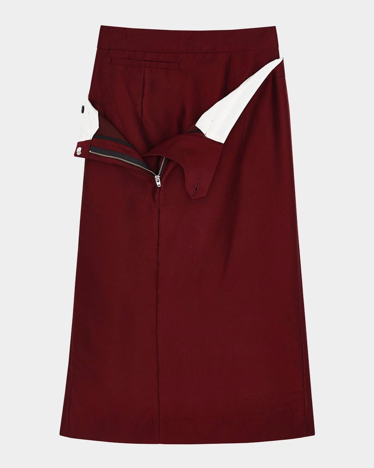 double-layere twill skirt