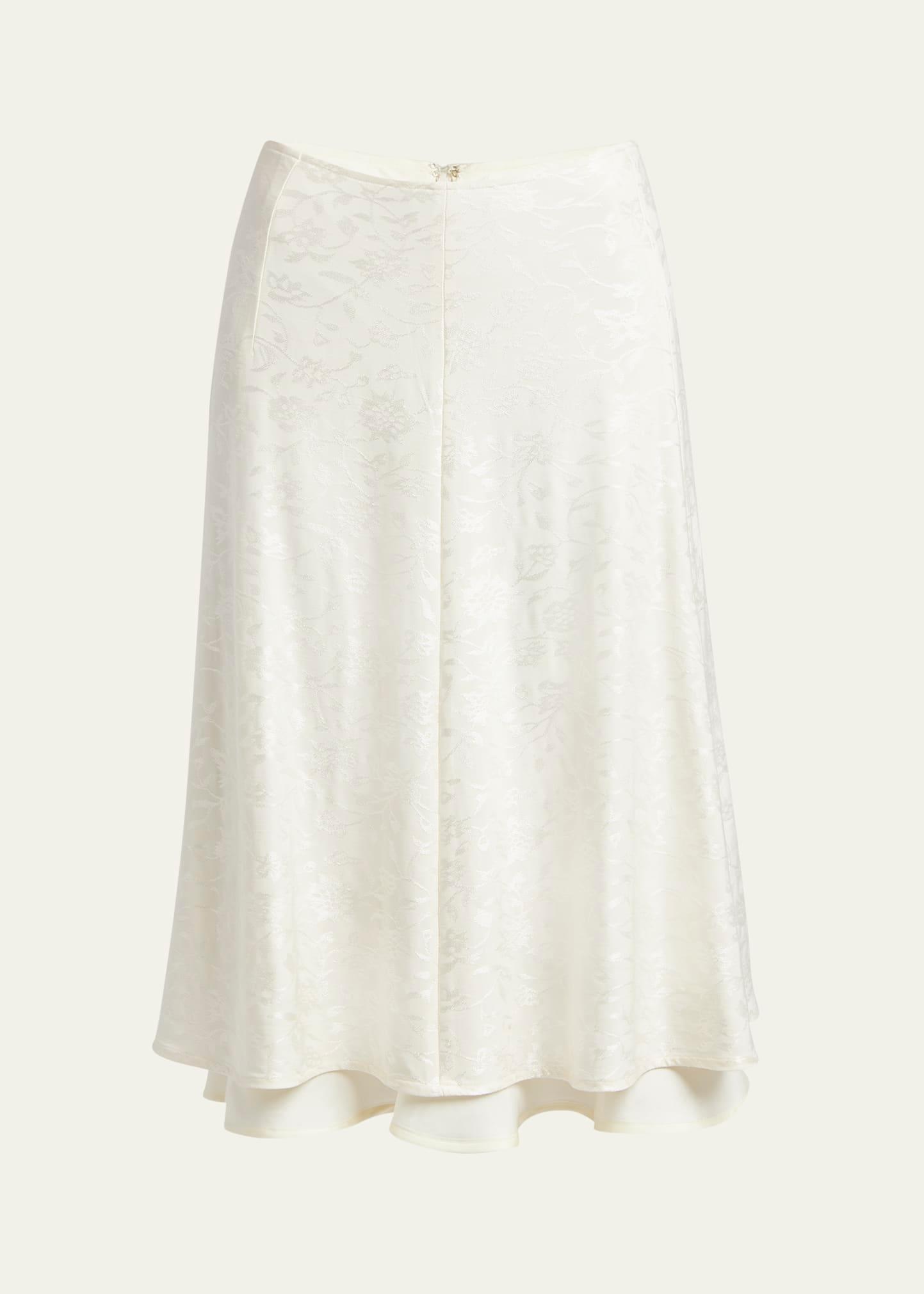 double-layered silk skirt